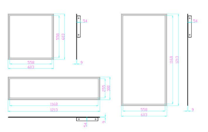 1-10V Dimmable 60*60cm 40W 125lm/W LED Panel Light with 5 Year Warranty