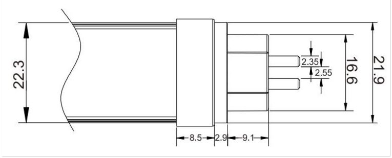 1149mm 4000K 160lm/W T5 LED Rö Hren