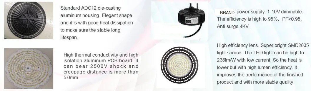 190lm/W 150W G5th UFO Highbay Light with Brand Driver (5 Year Warranty)
