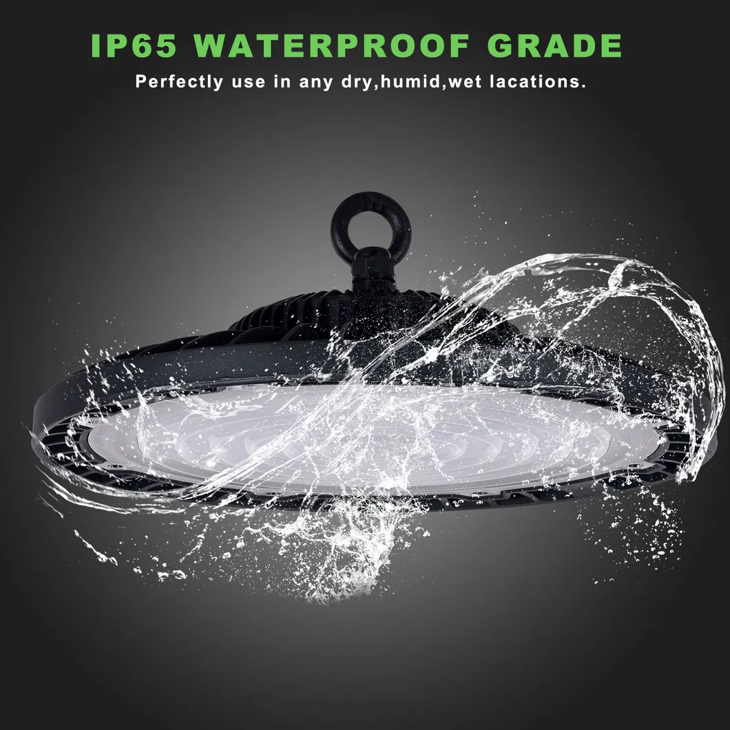 200W IP65 Grade 5 Years Warranty Round LED High Bay UFO Lights Price Commercial High Bay Lighting