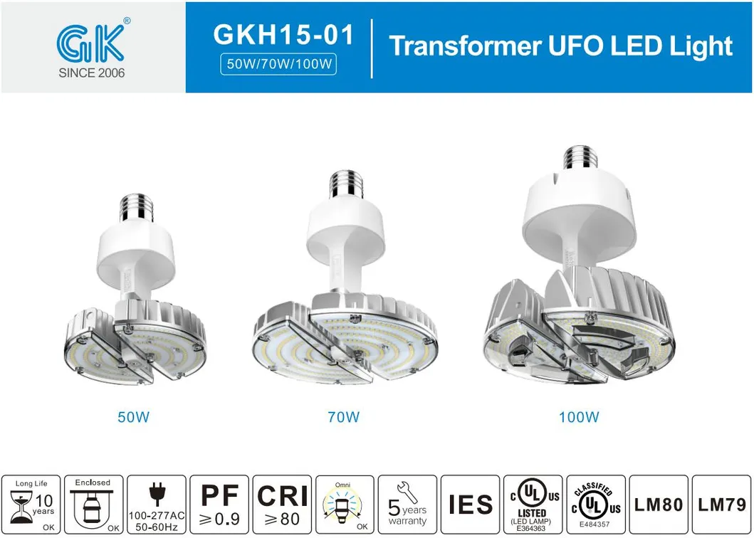 220V 20000 Lumens LED High Bay Light 100 Watt with Sensors
