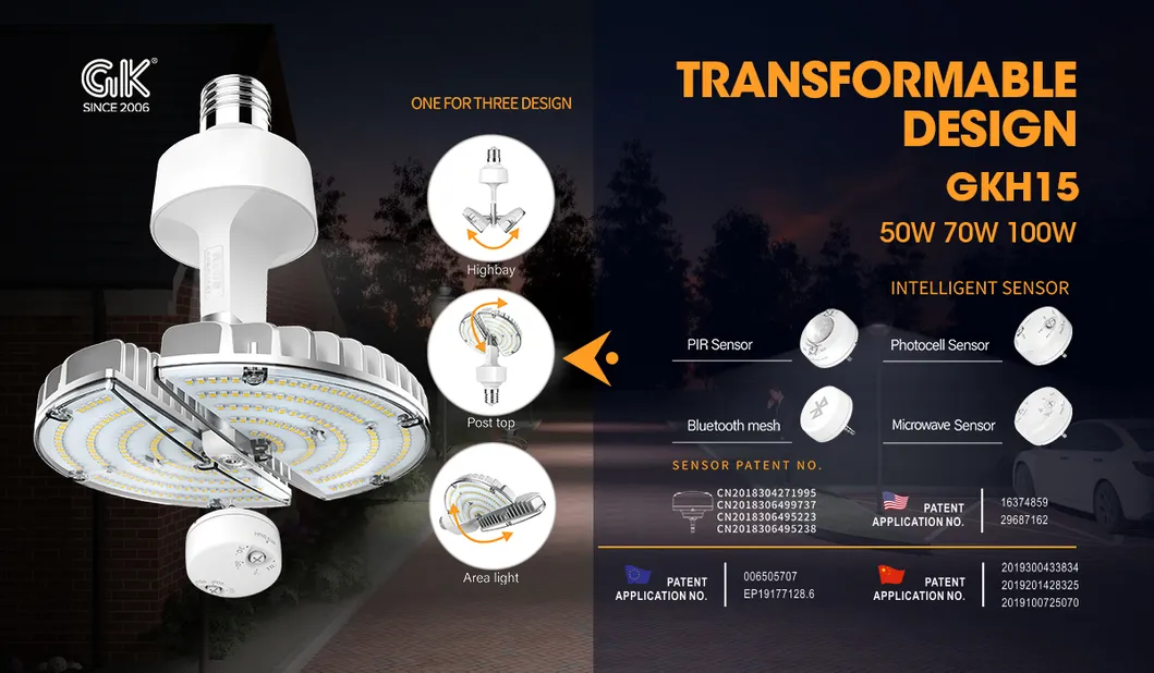 220V 20000 Lumens LED High Bay Light 100 Watt with Sensors