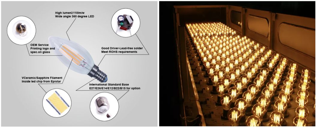 220V Wall Lamp Bulb10W E14 LED Candle Bulb