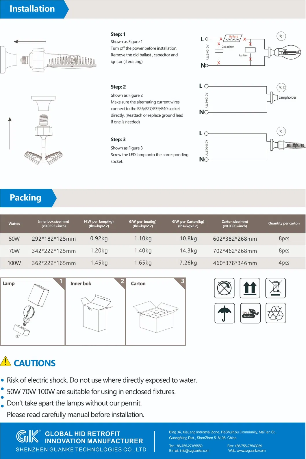 5000K 10000lm Super Bright Factory LED Commercial High Bay Light with 5 Years Warranty