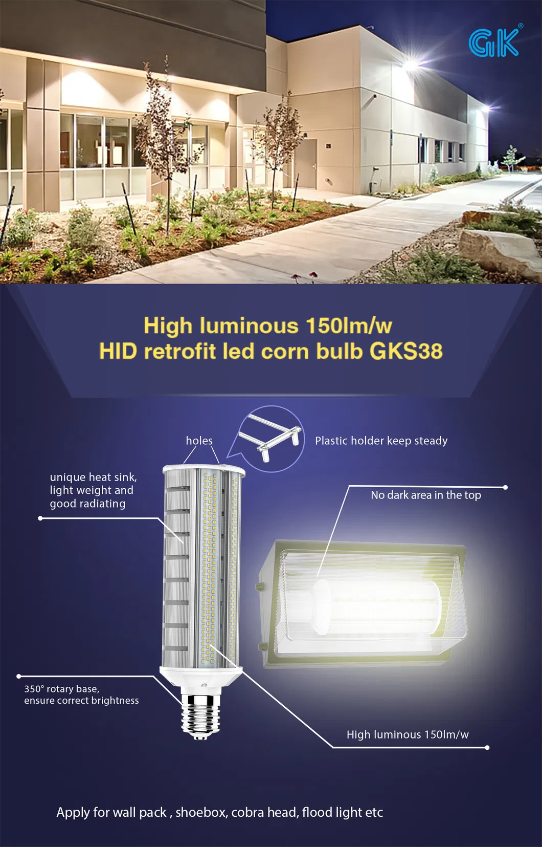 6000K Outdoor LED Street Lamp Dusk to Dawn with Motion Sensor Light