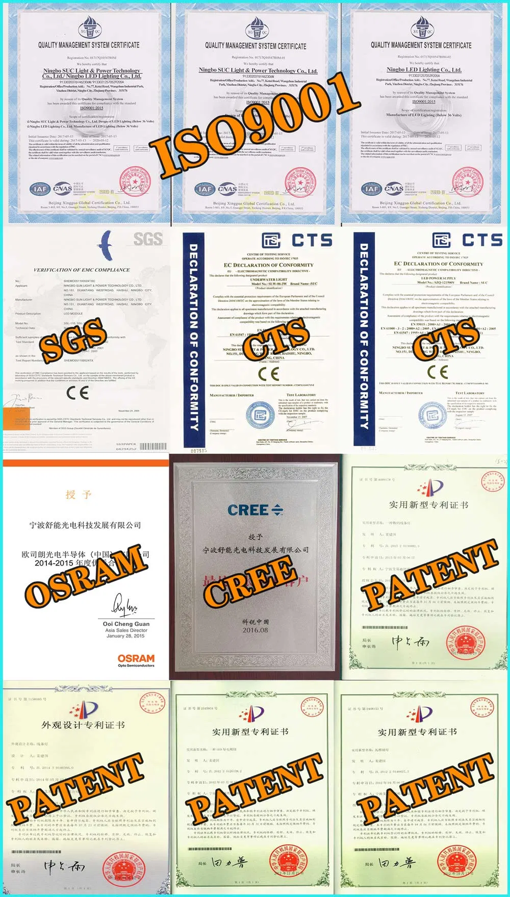 9W LED Spot Light with Black or Silver Color