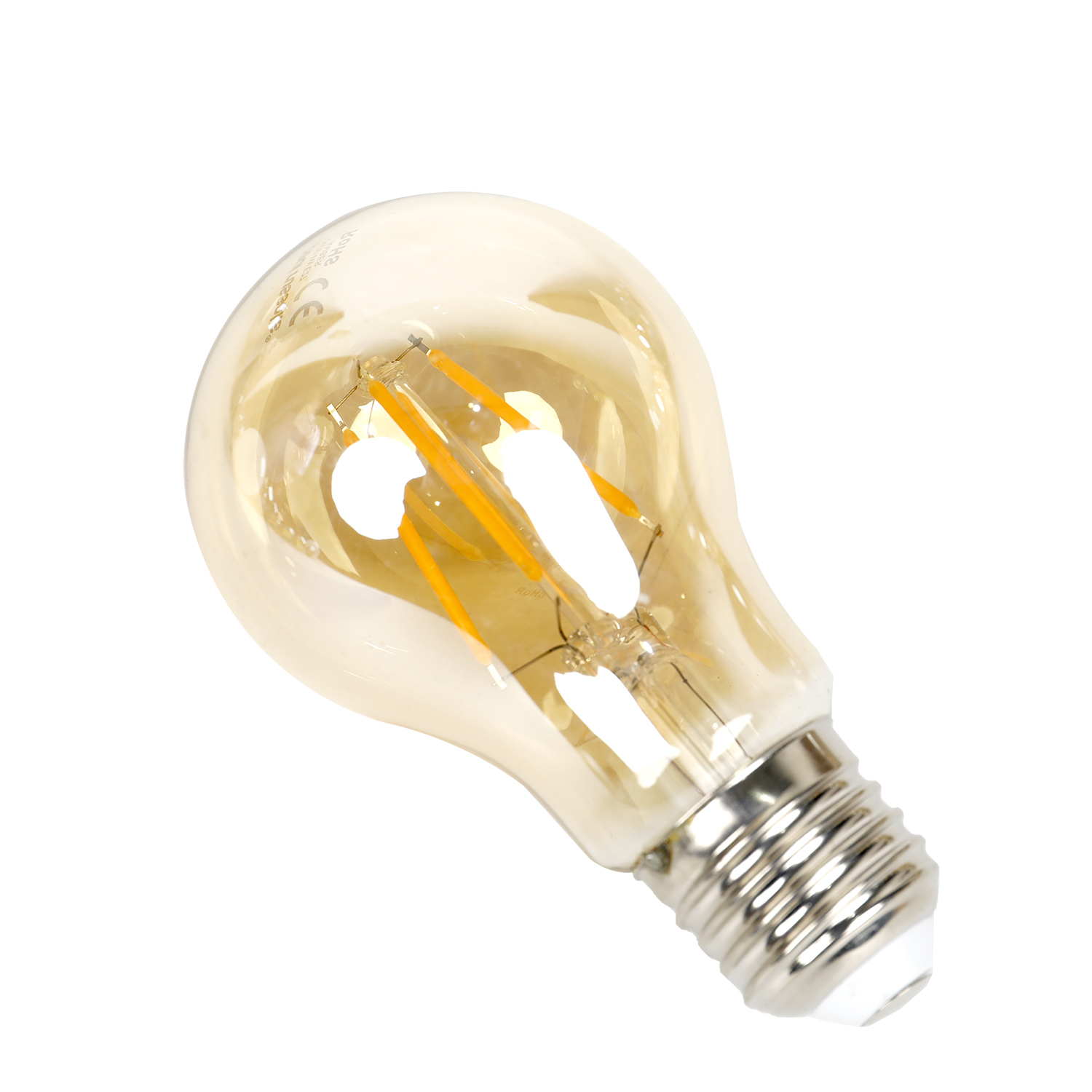 A60 4W Golden/Amber LED Soft Filament Bulbs 2200K