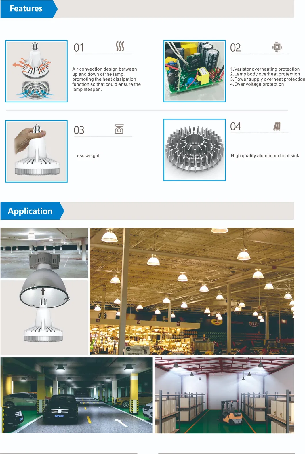 Aluminum Waterproof Highbay Warehouse Industrial Light 115W UFO LED High Bay Light