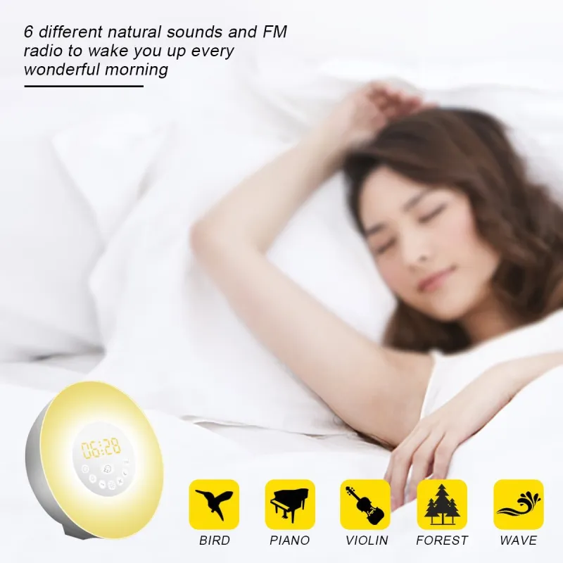 Amazon Most Popular Tuya Smart Nightlight Sleep Trainer - Wake-up Light - Digital Alarm Clock