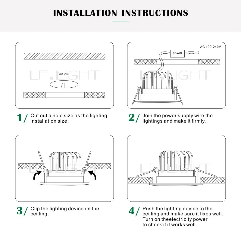 Best Selling Hot Chinese Products 2017 Recessed Downlight Fixture