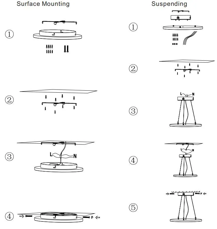 Big Round Edgelit Suspension LED Lamp LED Pendant Panel Lighting