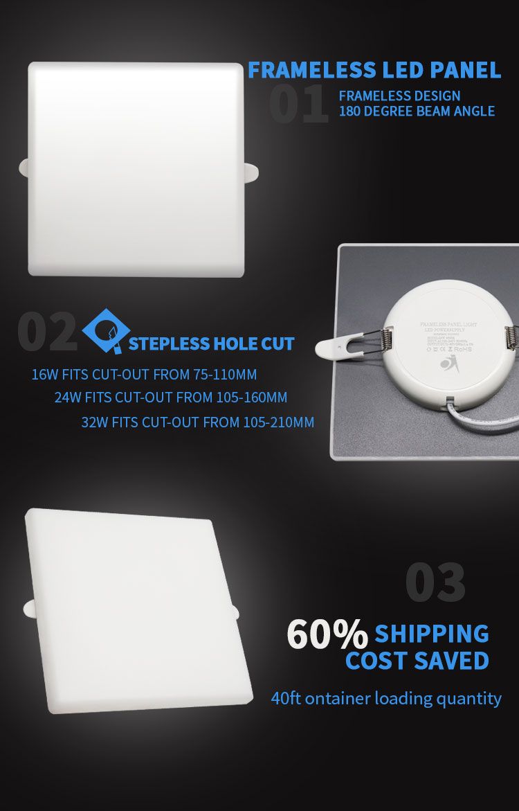 Comi Brand OEM ODM New 24watt Square Downlight Lamp 24W LED Panel Light 2 Years Warranty