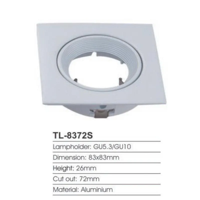 Commercial MR16 GU10 Aluminium Fixed Deep Recessed Anti Glare Downlight