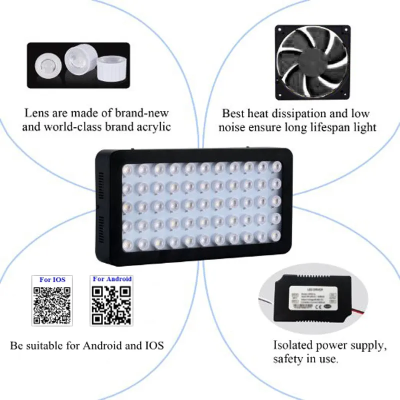 Coral Reef Used 120W 165W LED Aquarium Light for Distribution