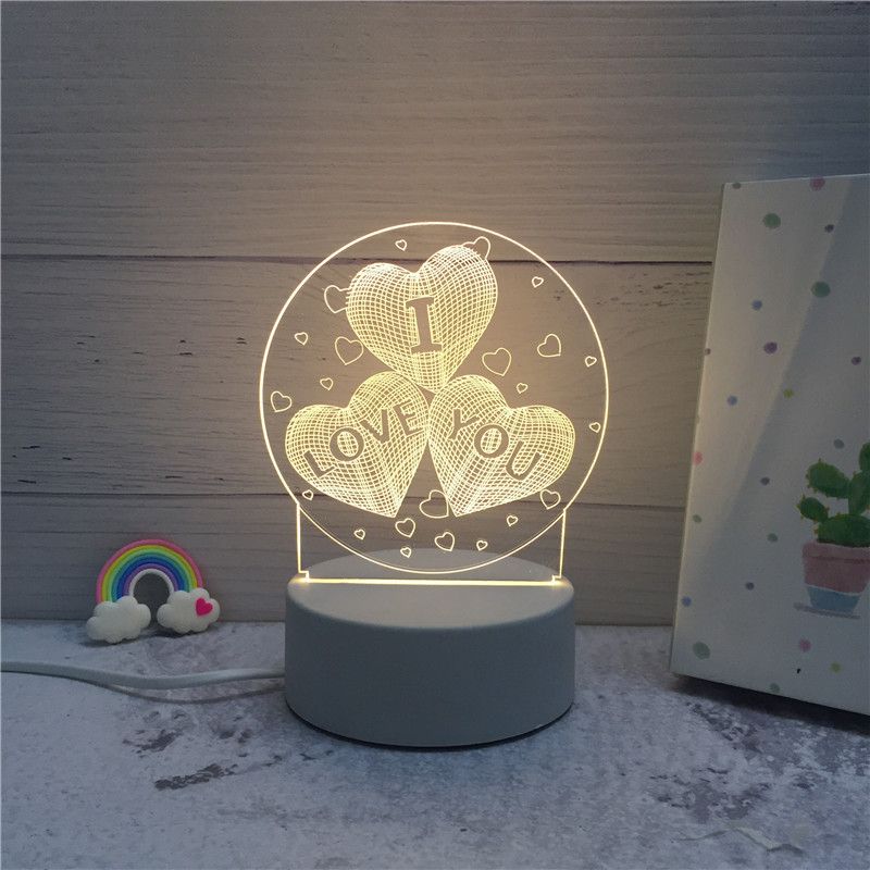 Creative 3D LED Night Lights Novelty Illusion Night Lamp