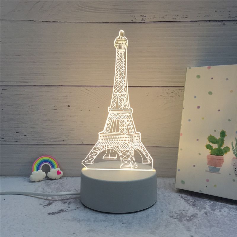 Creative 3D LED Night Lights Novelty Illusion Night Lamp