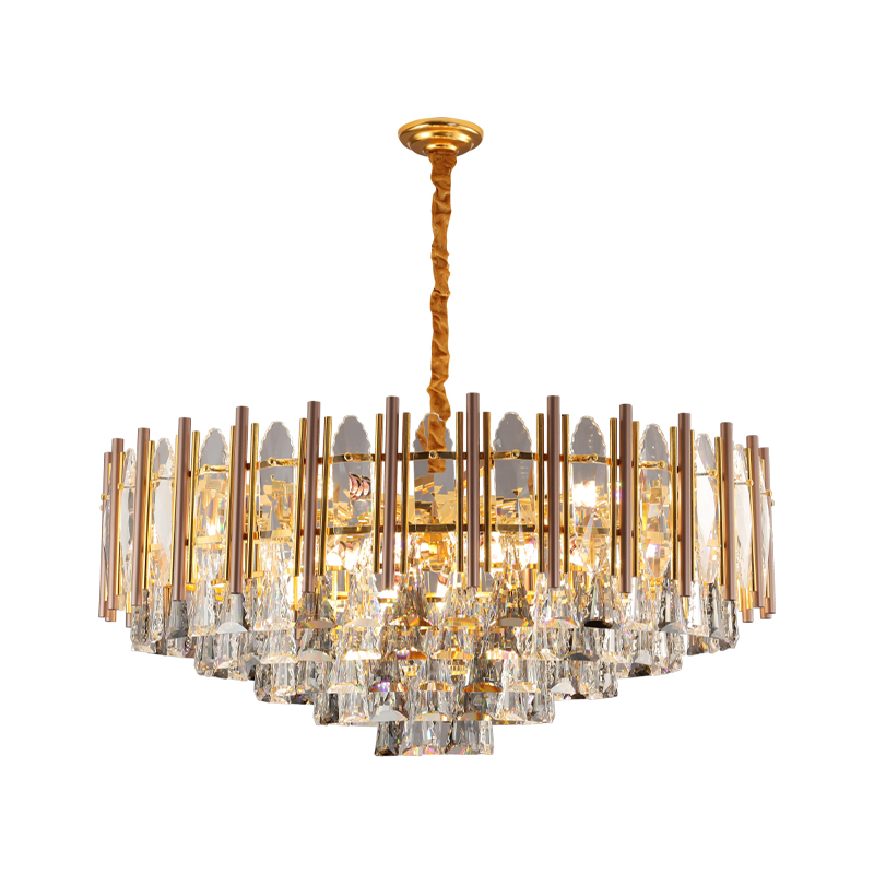 Dafangzhou 128W Light China Large Rustic Chandeliers Manufacturers Light Lamp Yellow Frame Color LED Chandelier Light Applied in Hotel