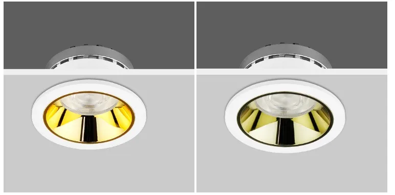 Depth 35mm 5years Warranty IP40 8W 10W 12W Recessed COB LED Downlight