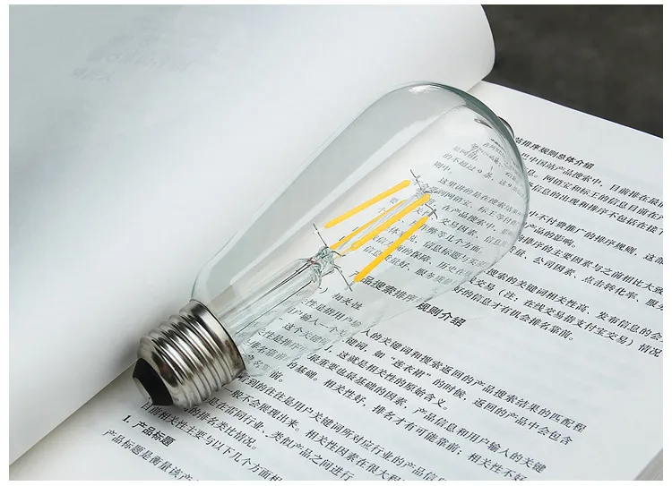Dimmable Vintage Edison LED Bulb 4W 8W 12W St64 Filament Light LED
