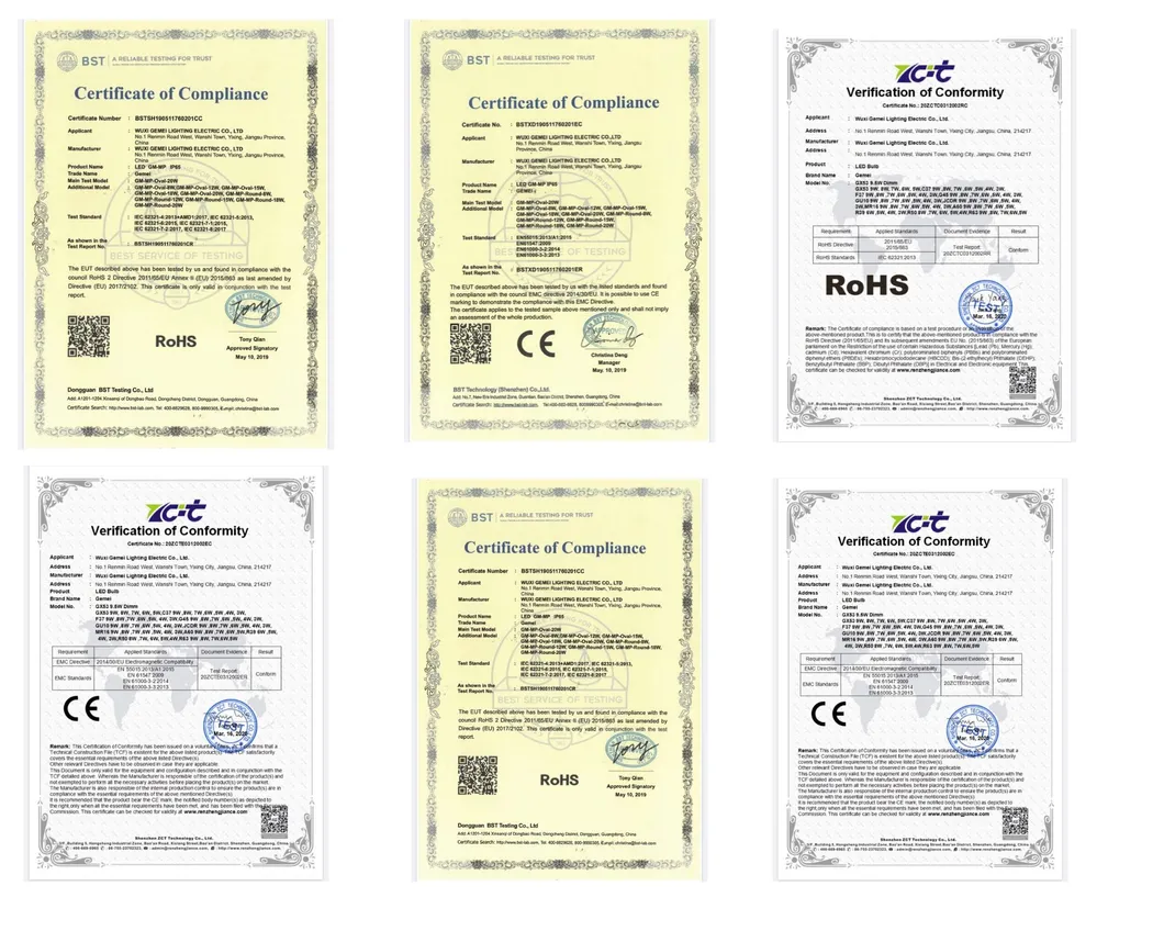 Energy Saving Lamp Bulb LED Candle Bulbs Light C37 C35 5W E14 E27 Base LED Lighting with Ce RoHS Certificates