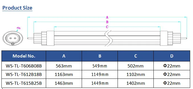 Evg/Kvg Compatible LED Tube LED T6 Tube Light Manufacturer /LED Fluorescent Tube/Bulb Tube Company 5 Years Warranty Flicker Free