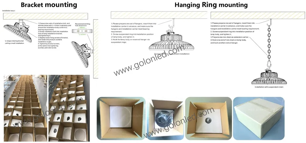 Fabrica Precio 5 Anos Garantia 130lm/W Campana UFO Industrial LED 150W SMD