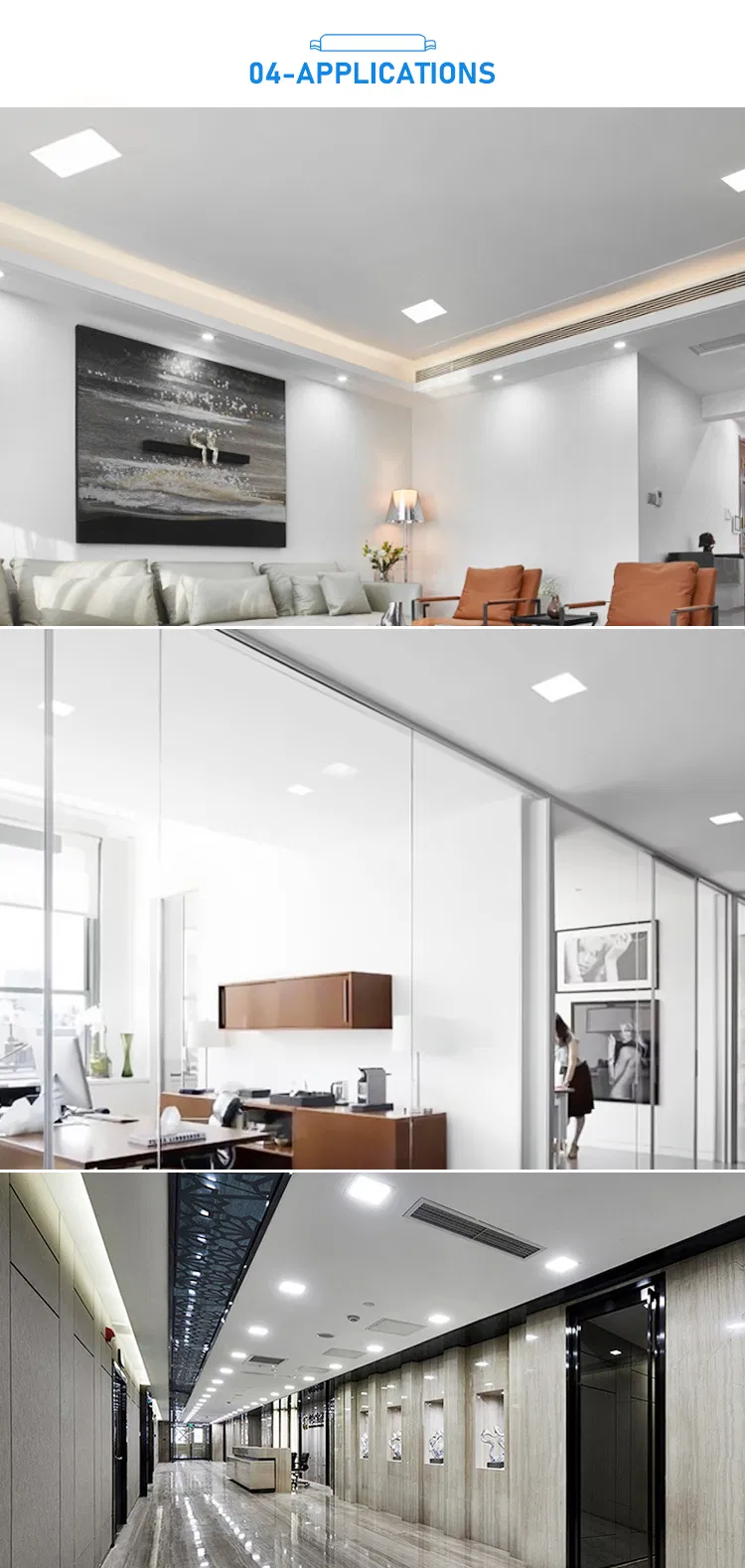 Factory Price Indoor Surface SMD2835 10watt 18watt 24watt 36watt Square LED Frameless Panel Light