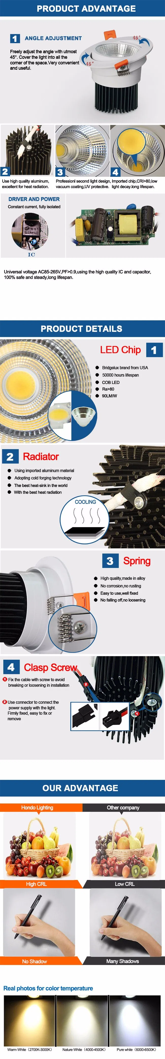 Factory Sale Cheap Price 20W COB Dimmable LED Ceiling Light