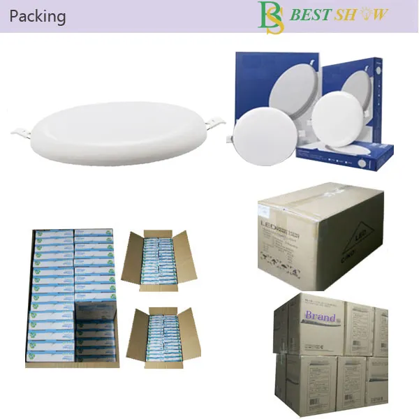 Free Cut Hole Size 9watt 12watt 18watt 24watt 36watt Round Square Frameless LED Panel Light