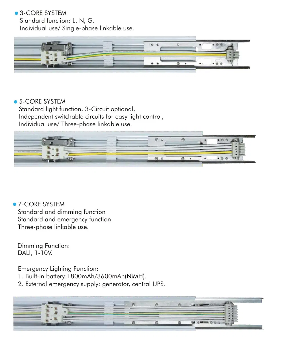 Free Sample LED Linear Indoor Supermarket Lighting Fixture Trunking Light