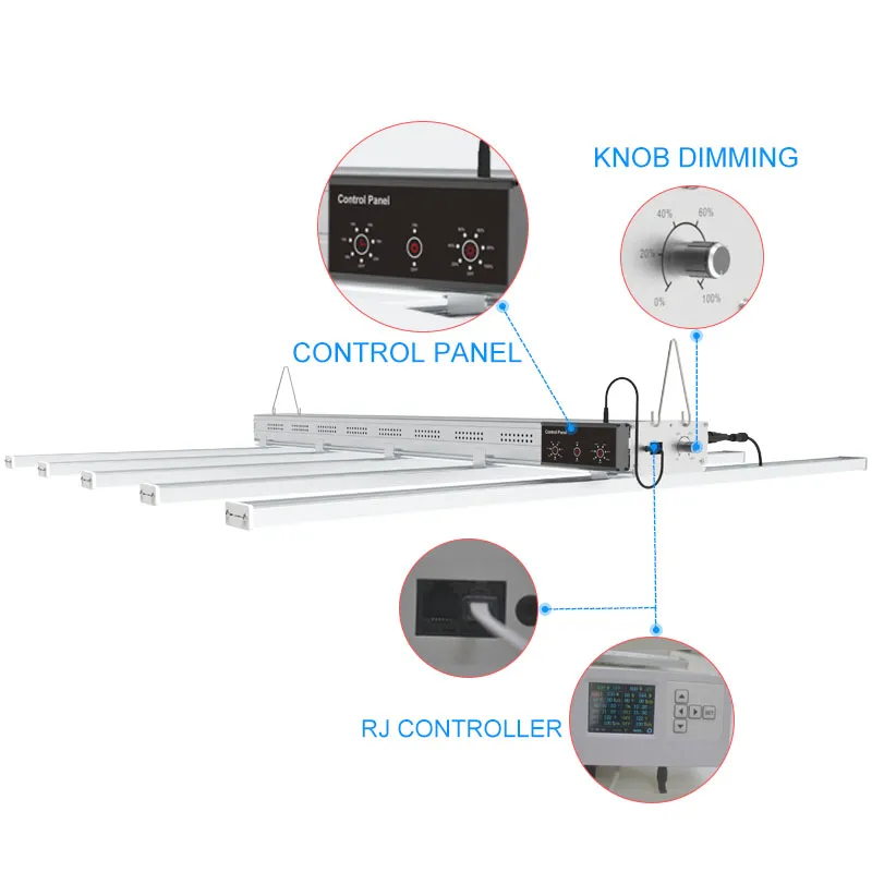Full Spectrum 5/8/10 Strips Veg Medical Plants Growth LED Grow Light Bars for Microgreen 400W/640W/800W