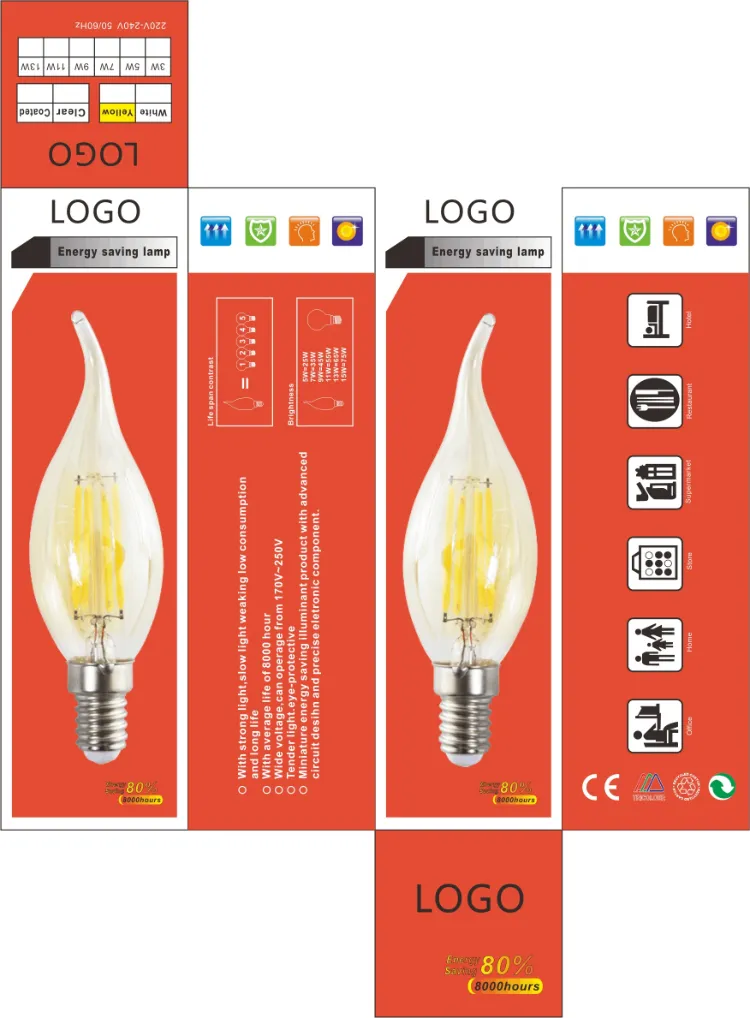 G150 Sreies of LED Filament Light Lamp Bulb