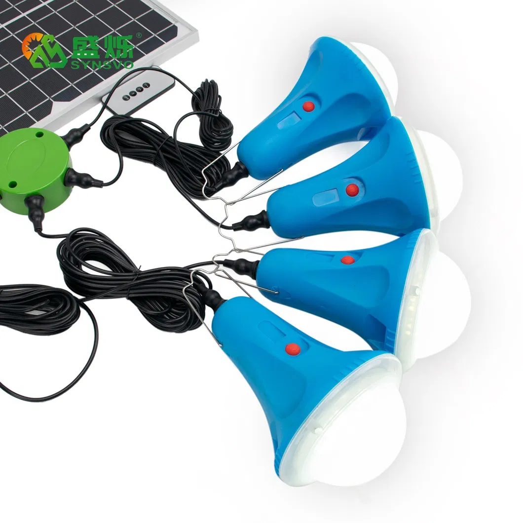 Home Solar Lights Rechargeable Solar Lights 4 LED Bulbs