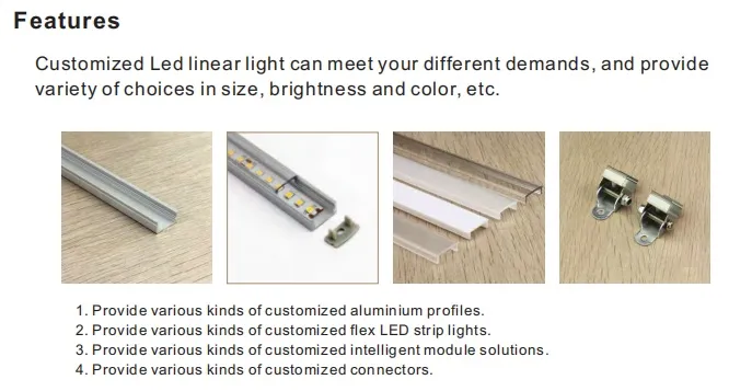 Hot Sale 1708 1715b Aluminum LED Profile with 2216 3528 LED Strip