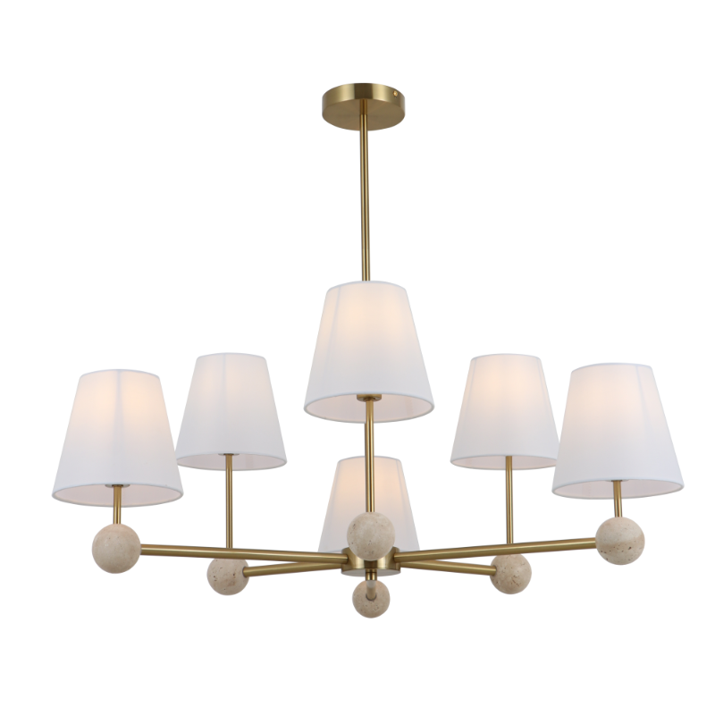 Copper Travertine Chandelier