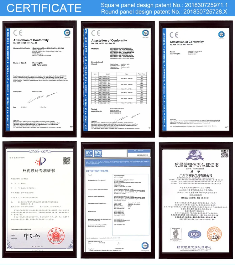 Keou New 100lm/W PC Aluminum 9W Frameless Embedded Ceiling 24W Recessed Lamp 36W Round No Frame LED Panel Light 18W with TUV CB Ce