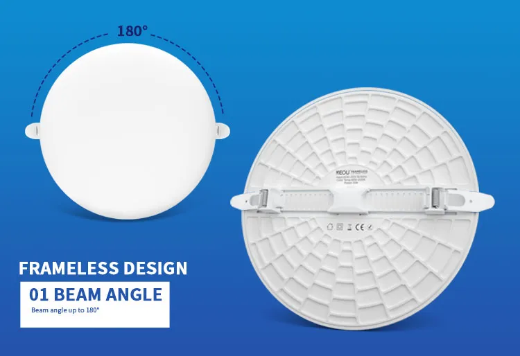 Keou Patent TUV CB Ce Tricolor Smart Dimmable LED Lamp 3D LED Light Adjustable Panel LED with Frameless