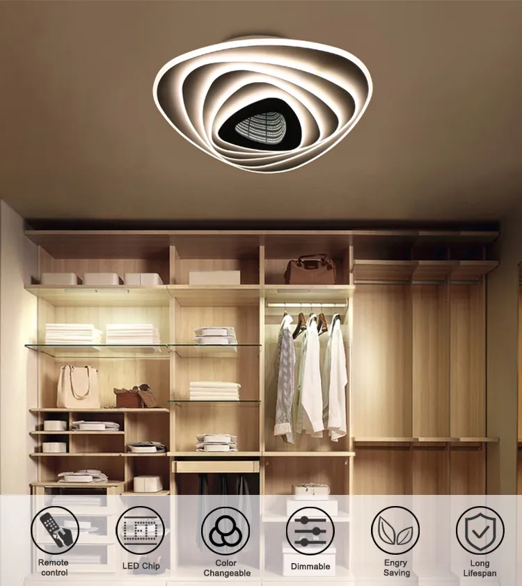 Langde Modern Bedroom Color Changing Flushmount Ceiling Lights for Living Room Ld3831