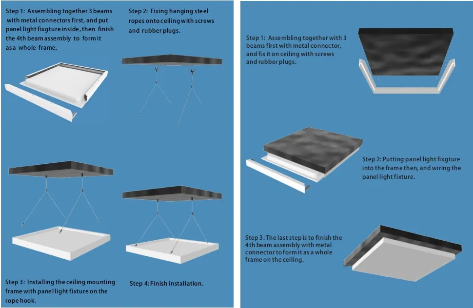 LED Aluminium Matte White 600X600 60X60 2X2 LED Panel Light Surface Mounted Frame