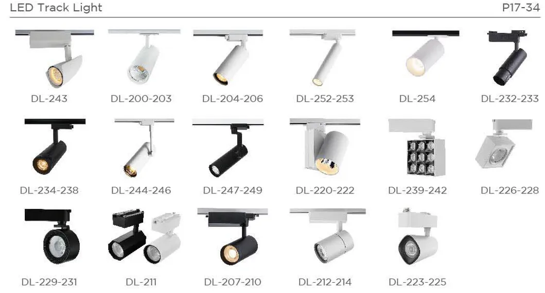 LED COB Track Lights Zoomable LED Track Spotlight Modern LED Track Lights for Museum Lighting