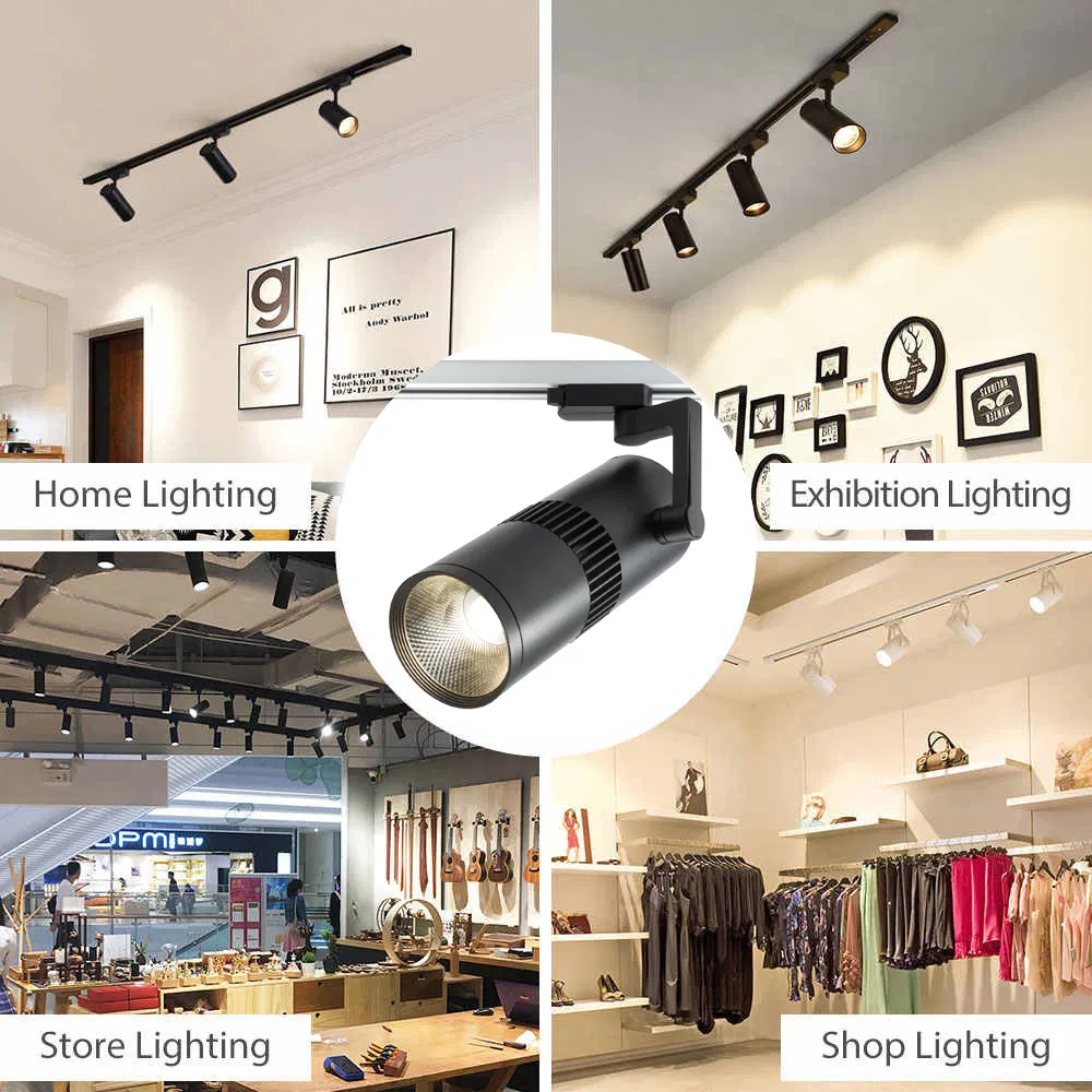 LED COB Track Lights Zoomable LED Track Spotlight Modern LED Track Lights for Museum Lighting