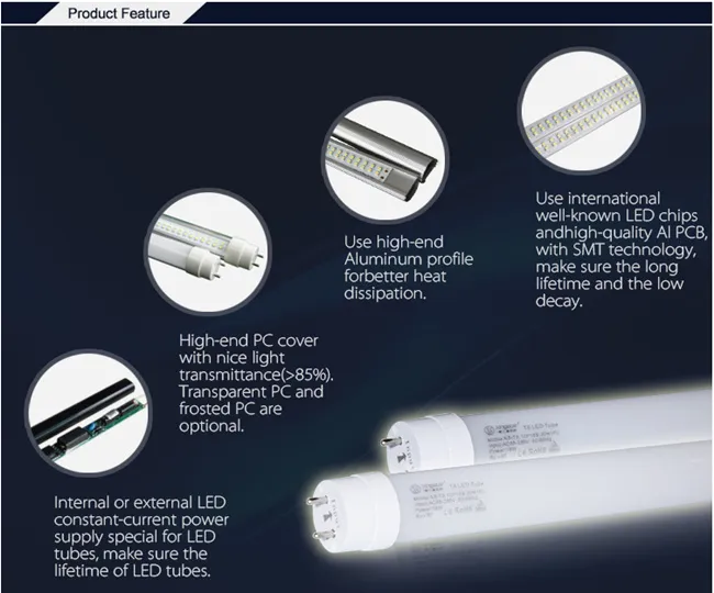LED Fluorescent Tube Manufacturer 18W T8 LED Tube for Supermarket