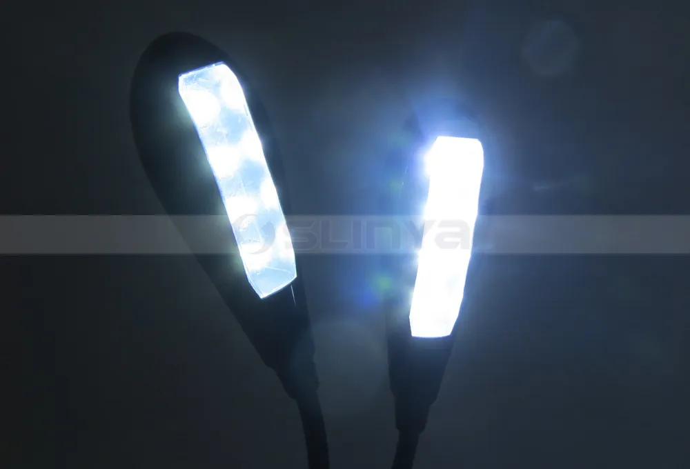 Logo Printing 2 Brightness Settings Rechargeable Extra-Bright 8 LED Clip Book Light