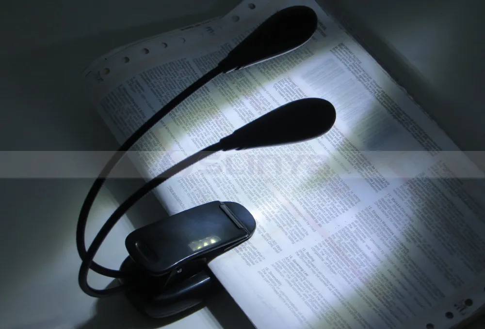 Logo Printing 2 Brightness Settings Rechargeable Extra-Bright 8 LED Clip Book Light
