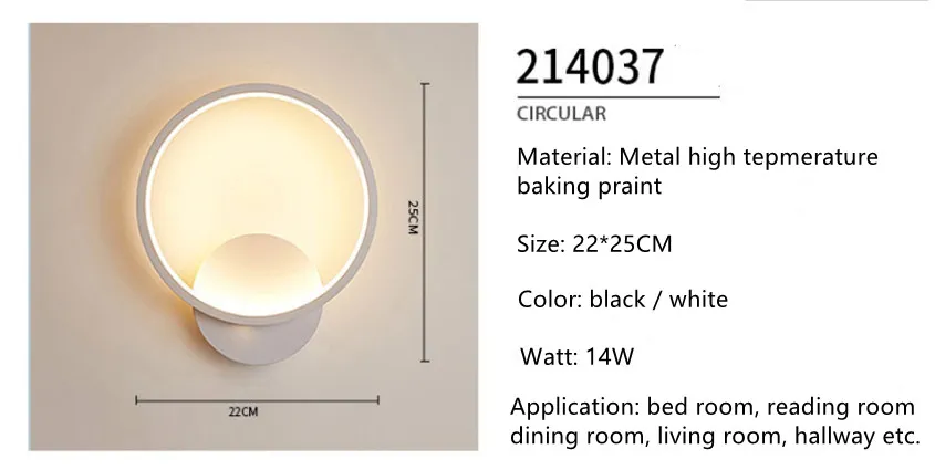Modern Bedroom Living Room Hotel Home Aluminum Decorative Spotlight LED Outdoor Wall Lamp