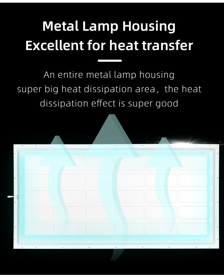 Modern New Design Hot Sale Office Backlit LED Flat Panel Light 60W 120lm/W 600X1200mm 2X4FT Aluminum Frame LED Panel Light