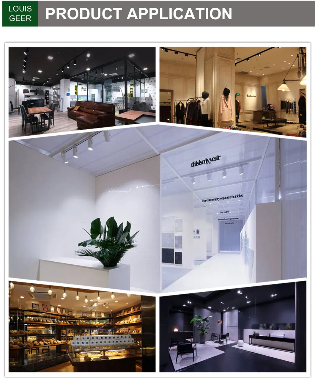 New Design Anti-Glare LED Track Light with 5 Year Warranty for Supermarket Clothing Store