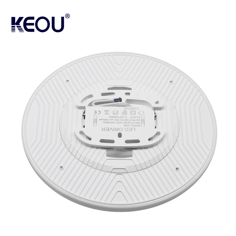 Office Home TUV CB Ce PC Aluminum Round Frameless Surface Mounted LED Panel Light 36W