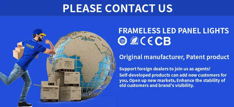 Office Home TUV CB Ce PC Aluminum Round Frameless Surface Mounted LED Panel Light 36W