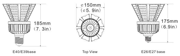 Photocell Sensor IP66 30W 40W 50W 80W LED Post Top Retrofit